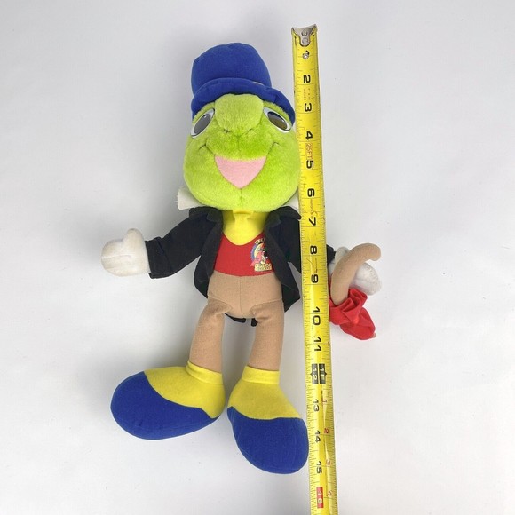 Vintage 1992 Mattel 15" Jiminy Cricket Stuffed Plush Toy w/ Umbrella Pinocchio - Picture 6 of 12